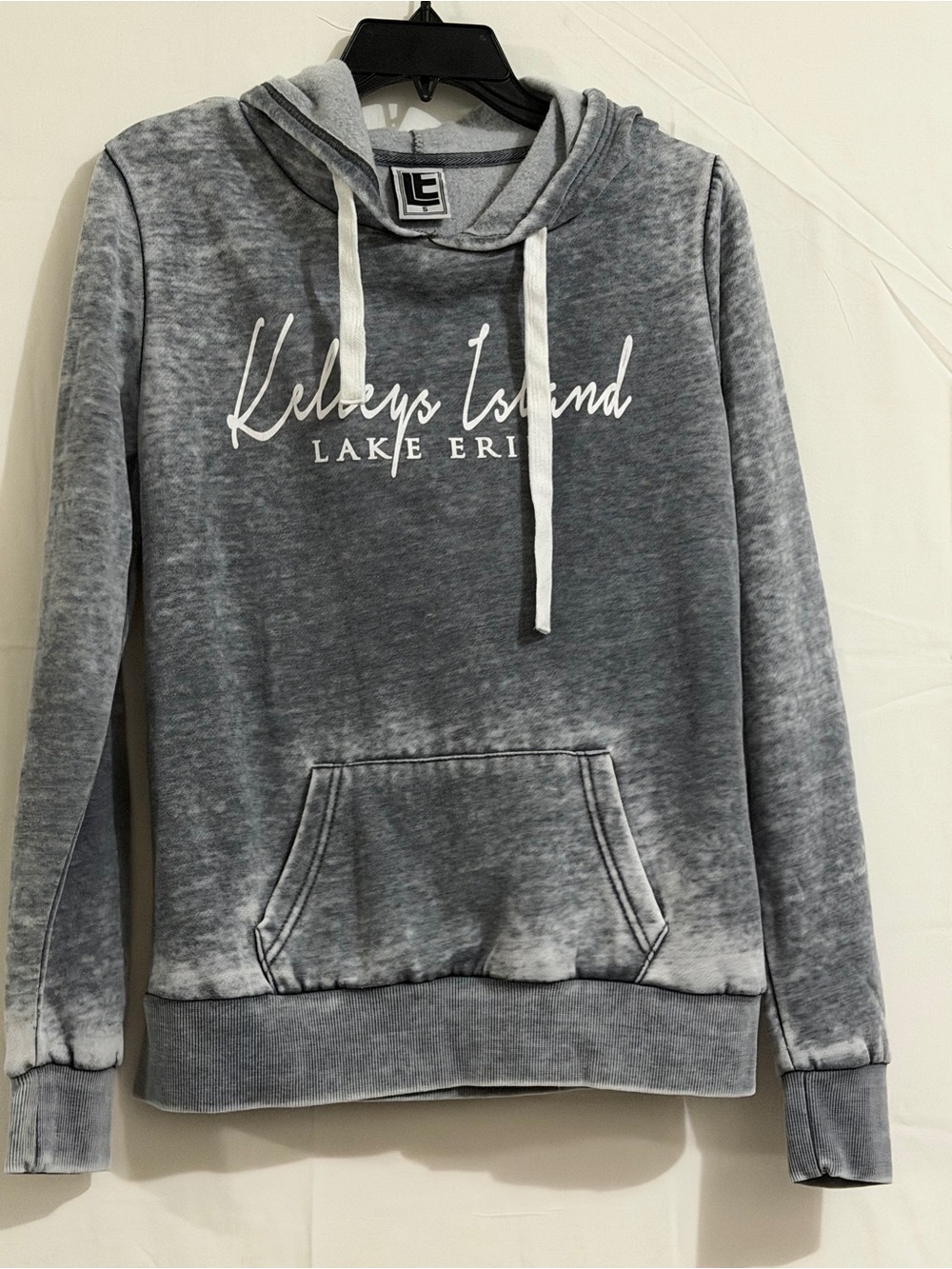 Kelleys Island Lake Erie Women's Gray Hooded Sweatshirt - Relaxed Crew